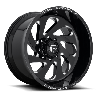 Fuel Wheel - 20 x 10  FUEL 1PC VORTEX GLOSS BLACK MILLED - 8X170 - 4.79 BS