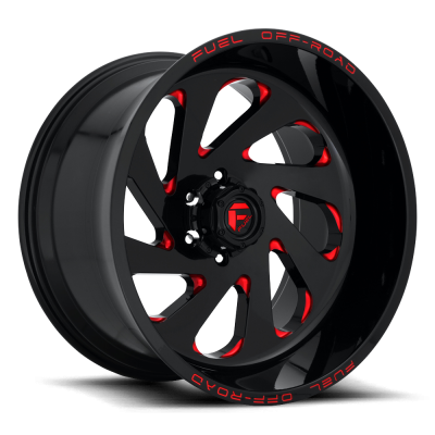 Fuel Wheel - 20 x 10  FUEL 1PC VORTEX GLOSS BLACK RED TINTED CLEAR - 8X170 - 4.79 BS