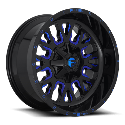 Fuel Wheel - 17 x 9  FUEL 1PC STROKE GLOSS BLACK BLUE TINTED CLEAR - 5X4.5/5.0 - 4.53 BS