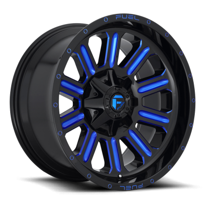 Fuel Wheel - 20 x 10  FUEL 1PC HARDLINE GLOSS BLACK BLUE TINTED CLEAR - 8X170 - 4.79 BS