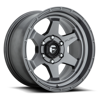 Fuel Wheel - 17 x 10  FUEL 1PC SHOK MATTE GUN METAL - 6X5.5 - 4.79 BS