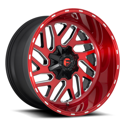 Fuel Wheel - 22 x 10  FUEL 1PC TRITON CANDY RED MILLED - 8X6.5 - 4.79 BS