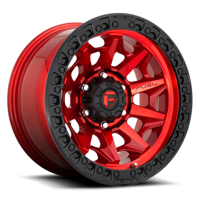 Fuel Wheel - 17 x 9  FUEL 1PC COVERT CANDY RED BLACK BEAD RING - 8X170 - 5.04 BS