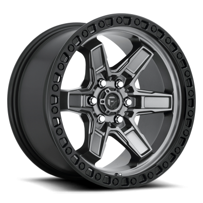 Fuel Wheel - 17 x 9  FUEL 1PC KICKER MATTE GUN METAL BLACK BEAD RING - 6X5.5 - 4.53 BS