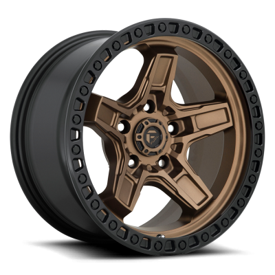 Fuel Wheel - 17 x 9  FUEL 1PC KICKER MATTE BRONZE BLACK BEAD RING - 5X5.0 - 4.53 BS