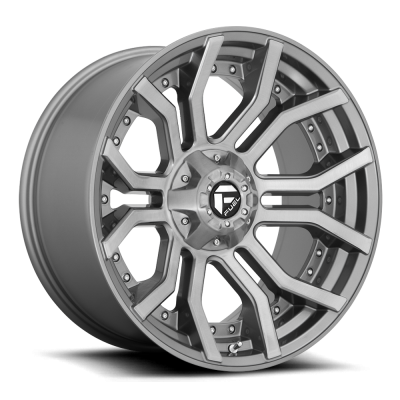 Fuel Wheel - 20 x 10  FUEL 1PC RAGE PLATINUM BRUSHED GUN METAL TINTED CLEAR - 5X5.0/5.5 - 4.79 BS