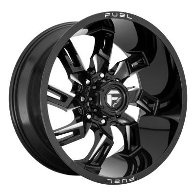 Fuel Wheel - 20 x 9  FUEL 1PC LOCKDOWN GLOSS BLACK MILLED - 5X5.5 - 5.04 BS