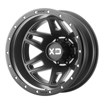 XD SERIES WHEELS - 20 x 7.5 XD  MACHETE DUALLY SATIN BLACK - 8X6.5 - 9.84" BS