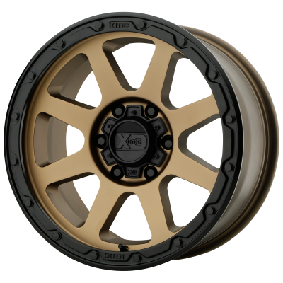 XD SERIES WHEELS - 17 x 9 XD  ADDICT 2 MATTE BRONZE W/ MATTE BLACK LIP - 5X5.0 - 5.71" BS