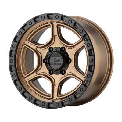 XD SERIES WHEELS - 16 x 8 XD  PORTAL SATIN BRONZE W/ SATIN BLACK LIP - 6X5.5 - 4.26" BS