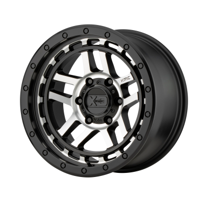 XD SERIES WHEELS - 17 x 8.5 XD  RECON SATIN BLACK MACHINED - 5X5.0 - 5.46" BS