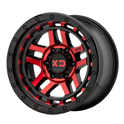 XD SERIES WHEELS - 17 x 8.5 XD  RECON GLOSS BLACK MACHINED W/ RED TINT - 6X5.5 - 5.46" BS