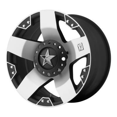 XD SERIES WHEELS - 20 x 8.5 XD  ROCKSTAR MACHINED FACE W/ BLK WINDOWS - 6X135/5.5 - 6.13" BS