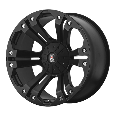 XD SERIES WHEELS - 18 x 9 XD  MONSTER MATTE BLACK - BLANK - 4.53" BS