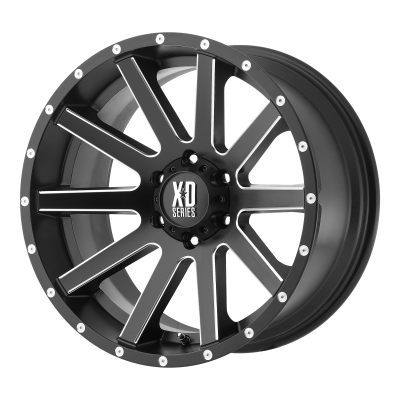 XD SERIES WHEELS - 20 x 10 XD  HEIST SATIN BLACK MILLED - 5X5.0 - 4.56" BS