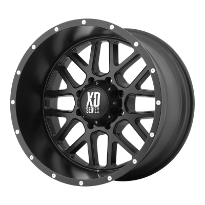 XD SERIES WHEELS - 20 x 10 XD  GRENADE SATIN BLACK - 5X5.0 - 4.56" BS