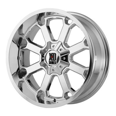 XD SERIES WHEELS - 20 x 12 XD  BUCK 25 CHROME - BLANK - 4.77" BS