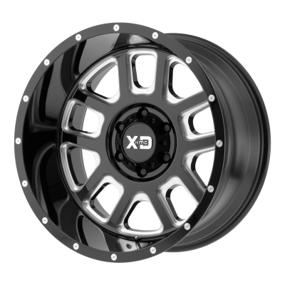 XD SERIES WHEELS - 20 x 9 XD  DELTA GLOSS BLACK MILLED - 5X5.5 - 5" BS