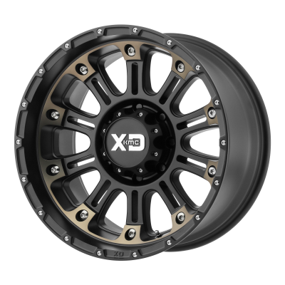 XD SERIES WHEELS - 20 x 14 XD  HOSS II SATIN BLACK MACH W/ DARK TINT - 5X5.0 - 4.51" BS