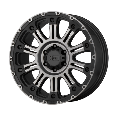 XD SERIES WHEELS - 20 x 14 XD  HOSS II SATIN BLACK MACH W/ GRAY TINT - 5X5.5 - 4.51" BS