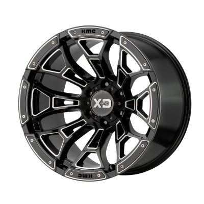 XD SERIES WHEELS - 20 x 9 XD  BONEYARD GLOSS BLACK MILLED - 5X5.0 - 5" BS