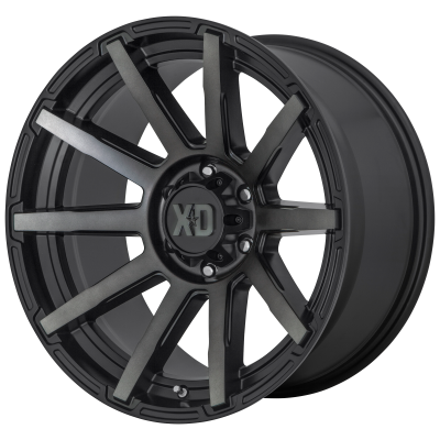 XD SERIES WHEELS - 22 x 10 XD  OUTBREAK SATIN BLACK W/ GRAY TINT - 5X5.0 - 4.79" BS