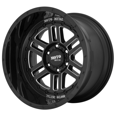 MOTO METAL - 20 x 10 MM DEEP SIX GLOSS BLACK MILLED - 5X5.0