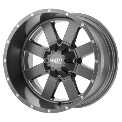 MOTO METAL - 22 x 10 MM MO962 SATIN GRAY MILLED - 8X180