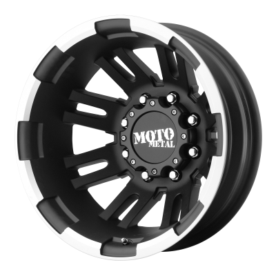 MOTO METAL - 16 x 6 MM MO963 DUALLY MATTE BLACK MACHINED DUALLY - REAR - 8X6.5