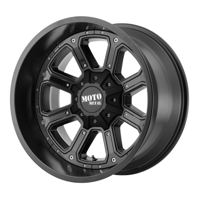 MOTO METAL - 20 x 10 MM SHIFT MATTE BLACK W/ G-BLK INSERTS - 6X135/5.5