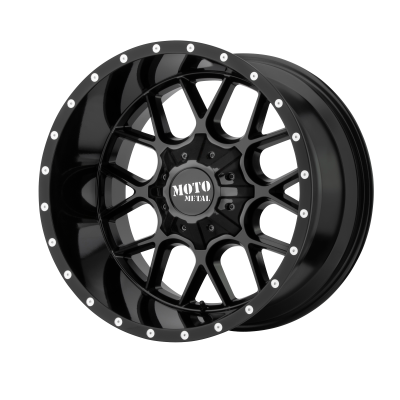 MOTO METAL - 20 x 10 MM SIEGE GLOSS BLACK - 5X5.0/5.5