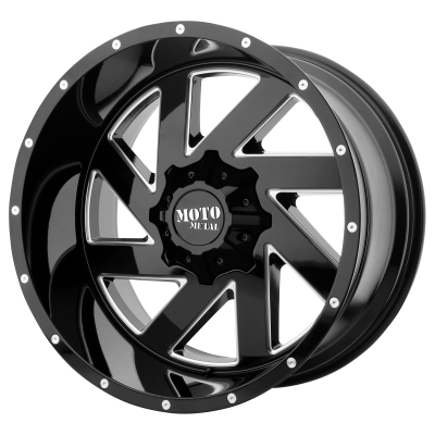 MOTO METAL - 20 x 10 MM MELEE GLOSS BLACK MILLED - 5X5.0/5.5