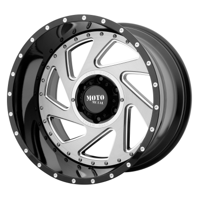 MOTO METAL - 20 x 12 MM CHANGE UP GLOSS BLACK MILLED W/ BRUSHED INSERTS - 8X6.5