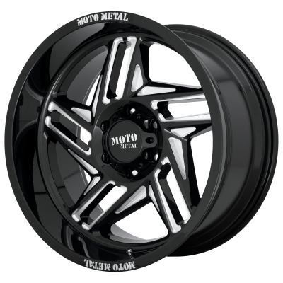 MOTO METAL - 20 x 10 MM RIPSAW GLOSS BLACK MILLED - 5X5.0