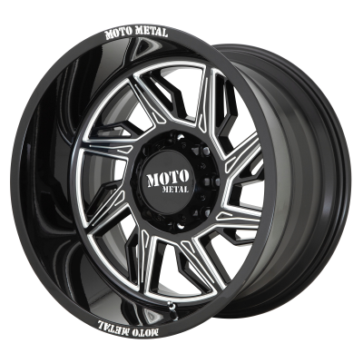 MOTO METAL - 20 x 10 MM HURRICANE GLOSS BLACK MILLED - RIGHT DIRECTIONAL - 5X5.0