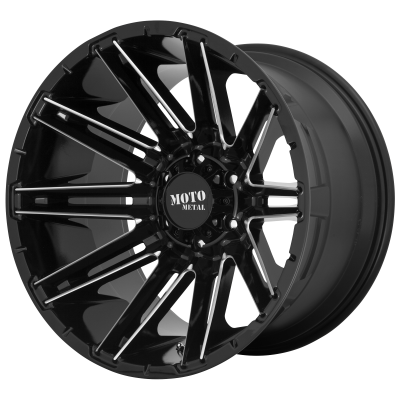 MOTO METAL - 20 x 10 MM KRAKEN GLOSS BLACK MILLED - 5X5.0