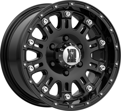 XD SERIES WHEELS - 16 x 8 XD  HOSS GLOSS BLACK - 5X4.5 - 4.5" BS