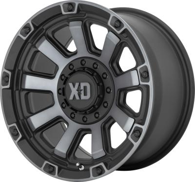 XD SERIES WHEELS - 20 x 10 XD  XD851 SATIN BLACK W/ GRAY TINT - 5X5.0/5.5 - 4.79" BS