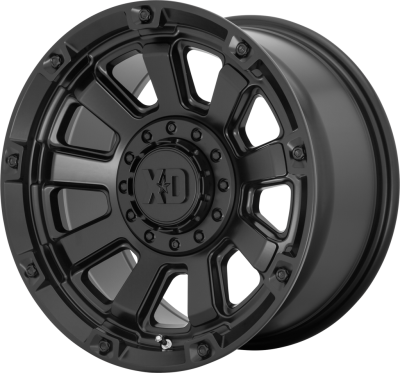 XD SERIES WHEELS - 20 x 10 XD  XD851 SATIN BLACK - BLANK - 4.79" BS