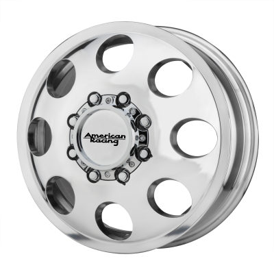 American Racing - 16 x 6 AR204 BAJA DUALLY Polished - Front 8X6.5 - 7.87" BS