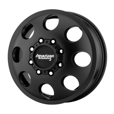 American Racing - 16 x 6 AR204 BAJA DUALLY Satin Black - Front 8X6.5 - 7.87" BS