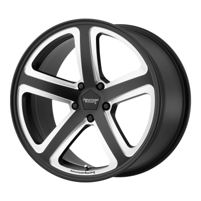 American Racing - 18 x 8 AR922 HOT LAP Satin Black Milled 5X4.5 - 6" BS