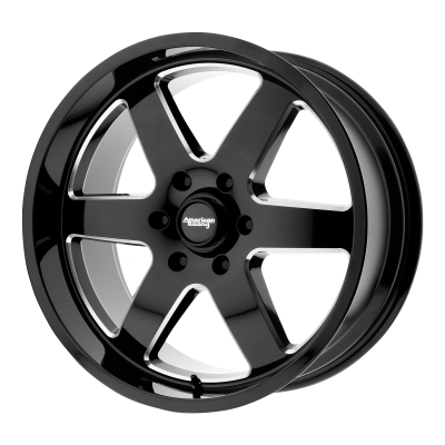 American Racing - 17 x 8.5 AR926 PATROL Gloss Black Milled 5X5.0 - 4.75" BS