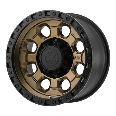 ATX SERIES - 17 x 9 AX201 Matte Bronze With Black Lip 8X180 - 4.53" BS