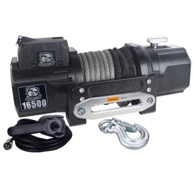 Bulldog Winch - Bulldog Winch 16,500lb HD - Synthetic rope