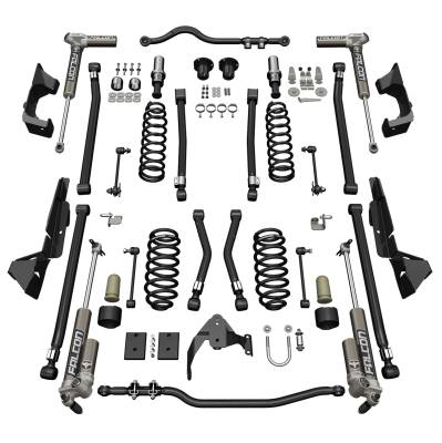 Tera-Flex Suspension - TeraFlex  JK 2dr: 4” Alpine CT4 Long Arm Suspension System & Falcon 3.1 Piggyback