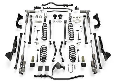 Tera-Flex Suspension - TeraFlex  JK 2dr: 6” Alpine CT6 Long Arm Suspension System & Falcon 3.1 Piggyback