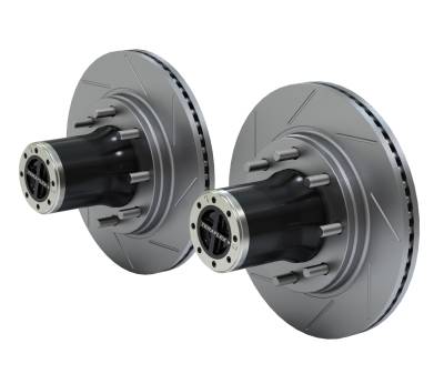 Tera-Flex Suspension - TeraFlex  Front CRD60 8-Lug Locking Hub Conversion Kit w/ Slotted Rotors