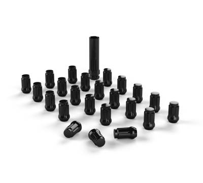 Tera-Flex Suspension - TeraFlex  Spline Drive Lug Nut Kit – 1/2”x20 – Black – 23 pcs