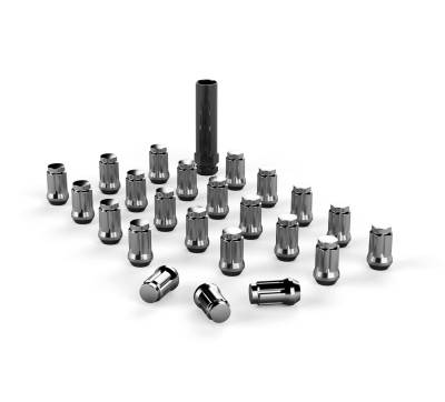 Tera-Flex Suspension - TeraFlex  Spline Drive Lug Nut Kit – 1/2”x20 – Chrome – 23 pcs